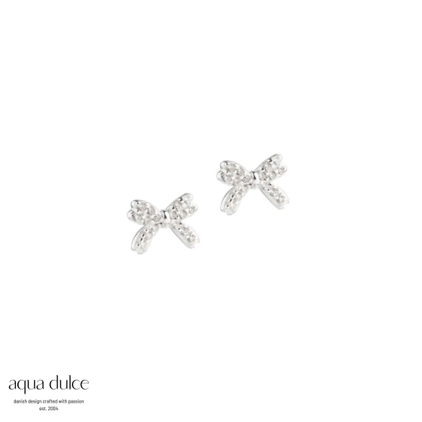 DARLING BOW EARSTUD | SILVER