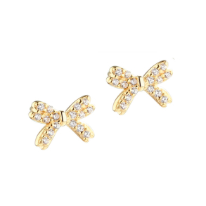 DARLING BOW EARSTUD | GOLDEN