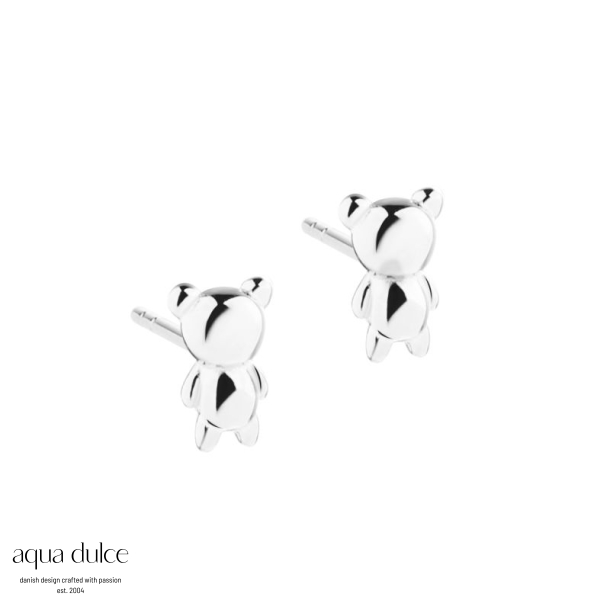 TINY TEDDY EARSTUD | SILVER