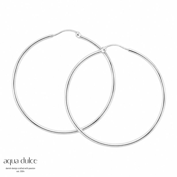 *ANA HOOP MEDIUM 30 MM | SILVER