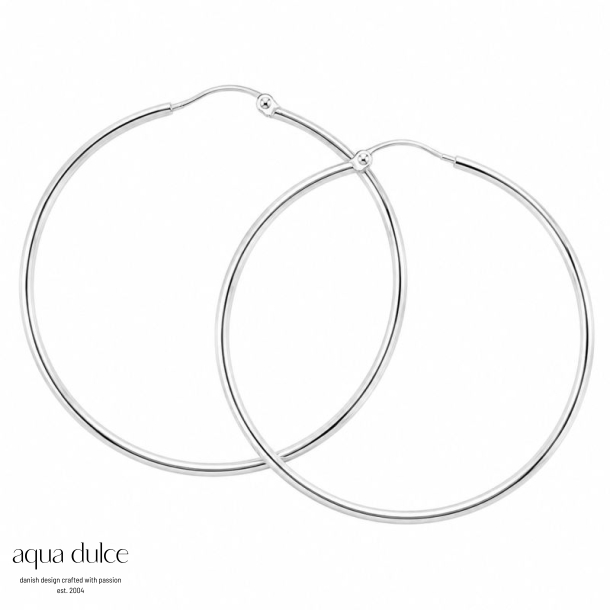 *ANA HOOP LARGE 40 MM | SILVER