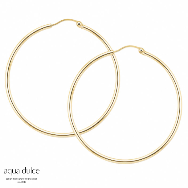 *ANA HOOP LARGE 40 MM | GOLDEN