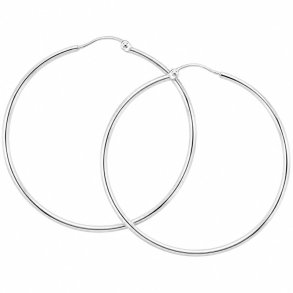 *ANA HOOP X LARGE 50 MM | SILVER