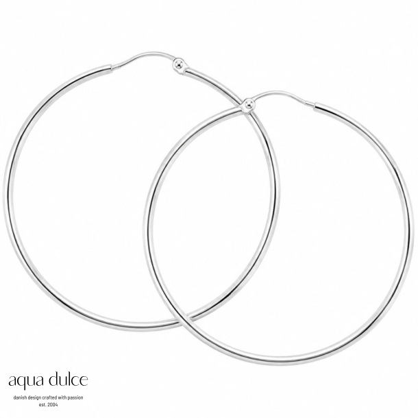 *ANA HOOP X LARGE 50 MM | SILVER