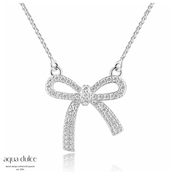 ELEGANT BOW NECKLACE | SILVER