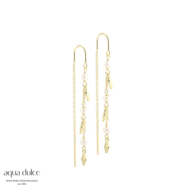 MILENA PEARL EARTHREAD | GOLD