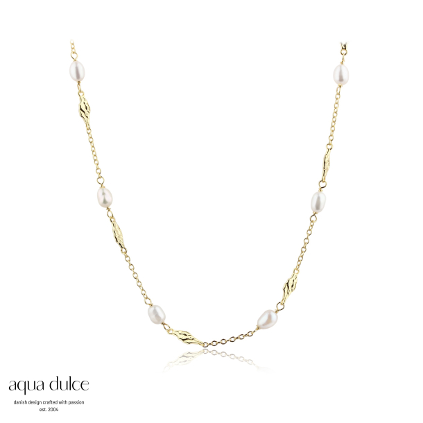 MILENA PEARL NECKLACE | GOLDEN