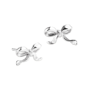 CURVE BOW EARSTUD | SILVER