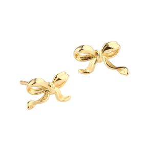 CURVE BOW EARSTUD | GOLDEN