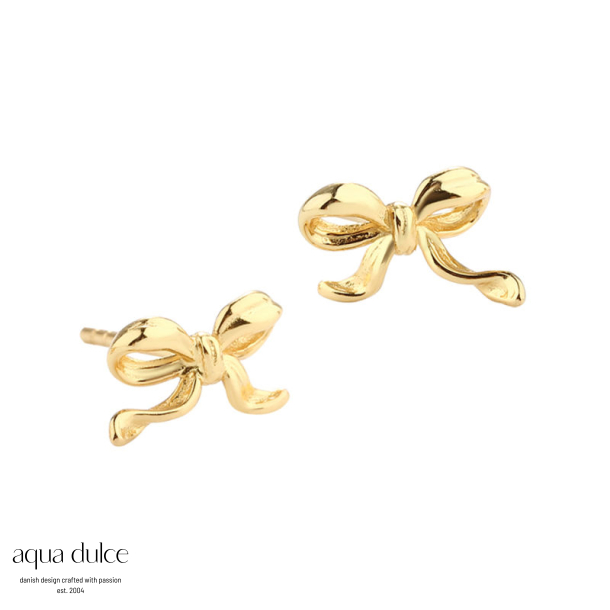 CURVE BOW EARSTUD | GOLDEN