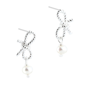 ROPE BOW PEARLS | SILVER