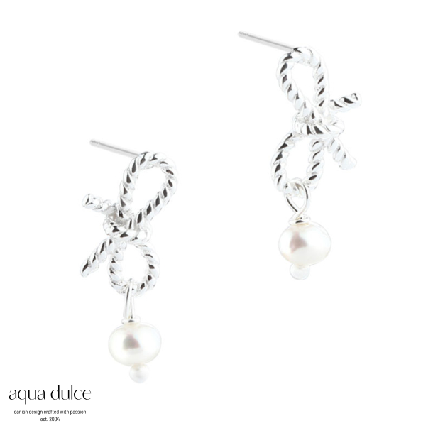 ROPE BOW PEARLS | SILVER