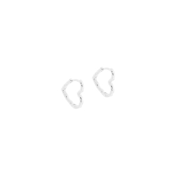 LOVE ME HEART HOOP SMALL | SILVER