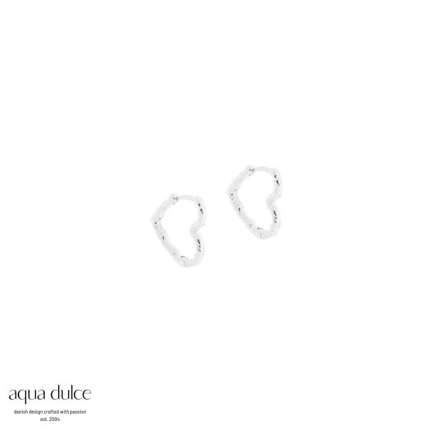 LOVE ME HEART HOOP | SILVER