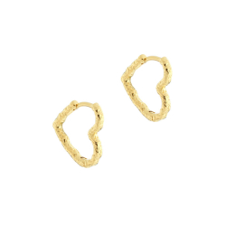 LOVE ME HEART HOOP SMALL | GOLDEN