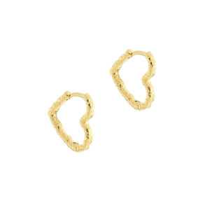 LOVE ME HEART HOOP SMALL | GOLDEN