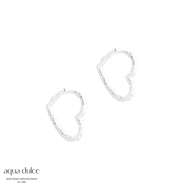 LOVE ME HEART HOOP BIG | SILVER
