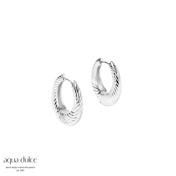 CHUNKY LINE HOOP SMALL | SILVER