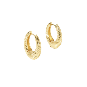 *CHUNKY LINE HOOP SMALL | GOLDEN