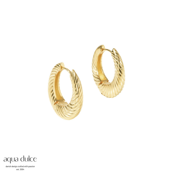 *CHUNKY LINE HOOP SMALL | GOLDEN