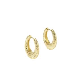 CHUNKY LINE HOOP SMALL | GOLDEN