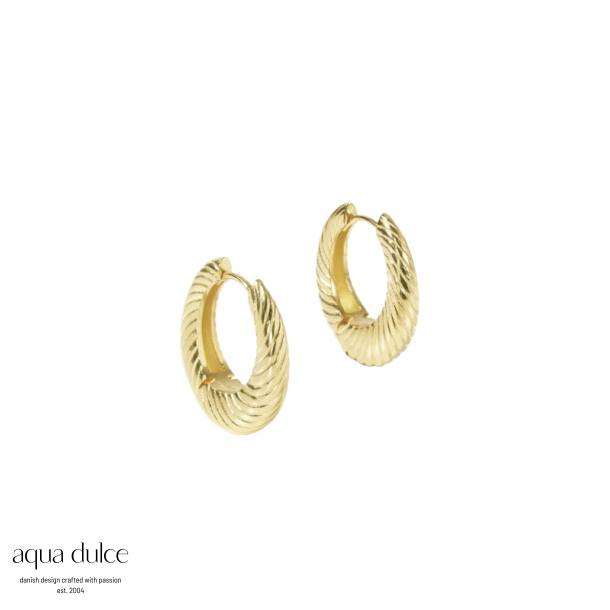 CHUNKY LINE HOOP SMALL | GOLDEN