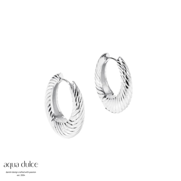 CHUNKY LINE HOOP BIG | SILVER