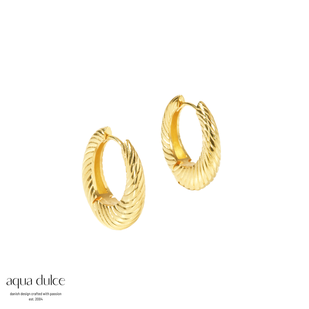 CHUNKY LINE HOOP BIG | GOLDEN