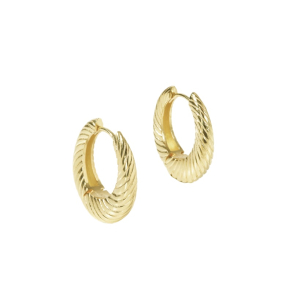 CHUNKY LINE HOOP BIG | GOLDEN