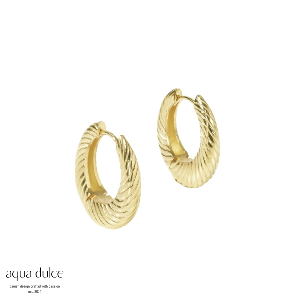 CHUNKY LINE HOOP BIG | GOLDEN