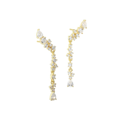AURA LONG EARSTUD |  GOLDEN
