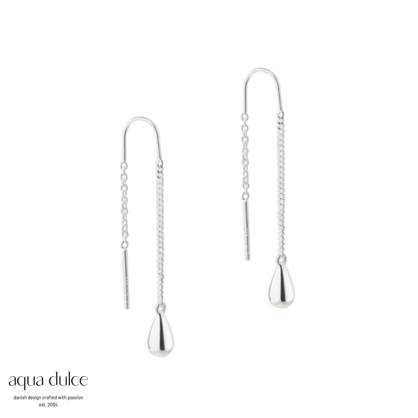 SHINY DROP EARTHREAD | SILVER