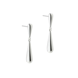 SHINY DROP EARSTUD | SILVER