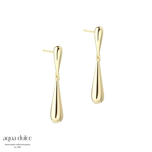 SHINY DROP EARSTUD | GOLDEN