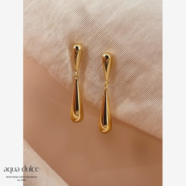SHINY DROP EARSTUD | GOLDEN