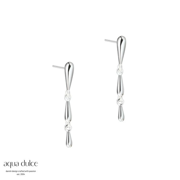 *SHINY DROP LONG | SILVER