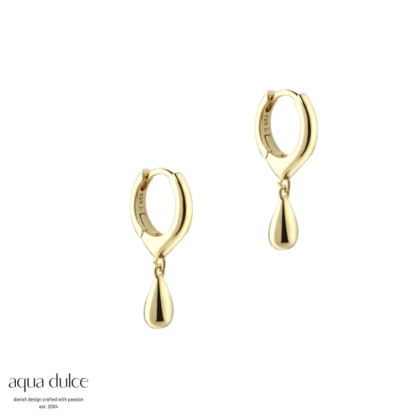 SHINY DROP HOOP | GOLDEN