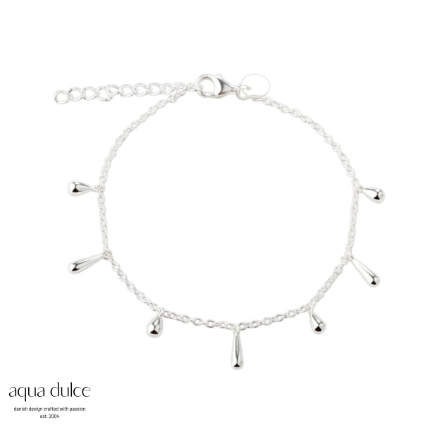 SHINY DROP BRACELET  | SILVER