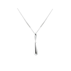 SHINY DROP NECKLACE | SILVER