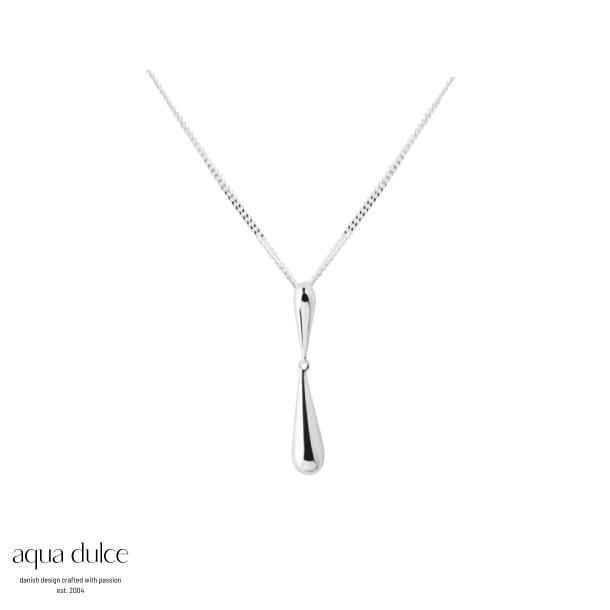 SHINY DROP NECKLACE | SILVER
