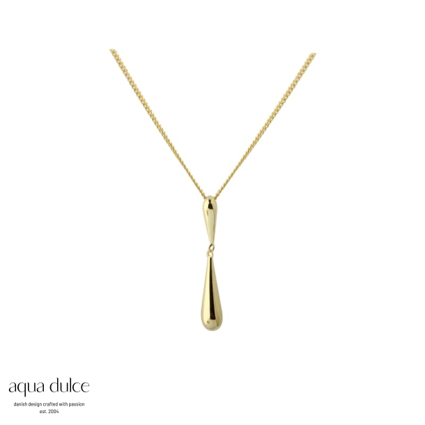 SHINY DROP NECKLACE  |  GOLDEN
