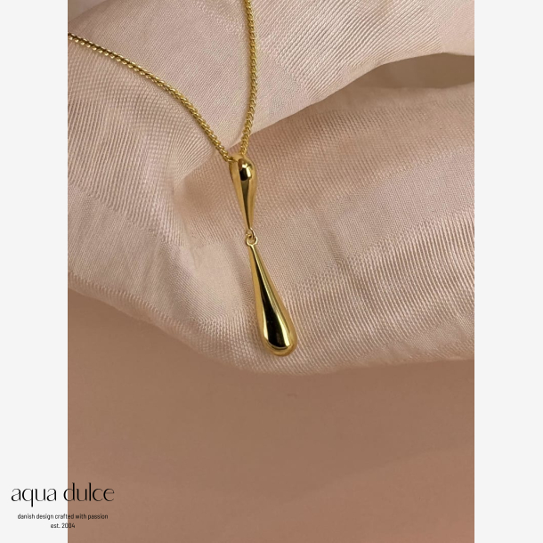 SHINY DROP NECKLACE | GOLDEN