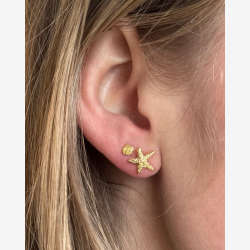 SHELLY SMALL EARSTUD | GOLDEN
