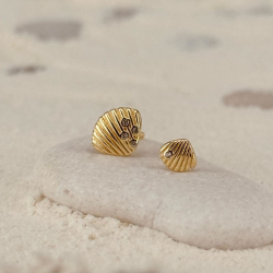 SHELLY SMALL EARSTUD | GOLDEN