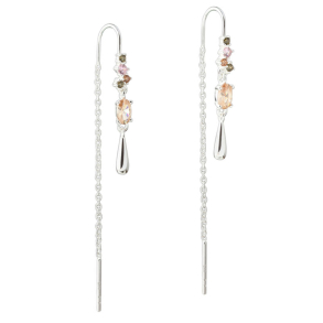BLUSH DROP EARTHREAD | SILVER