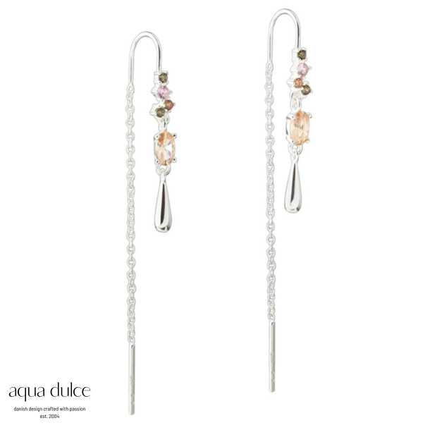 BLUSH DROP EARTHREAD | SILVER
