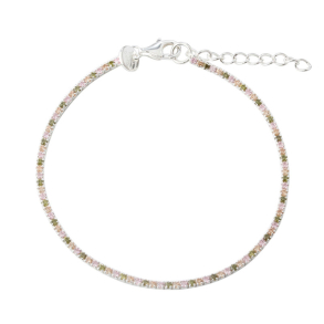 BLUSH TENNIS BRACELET | SILVER