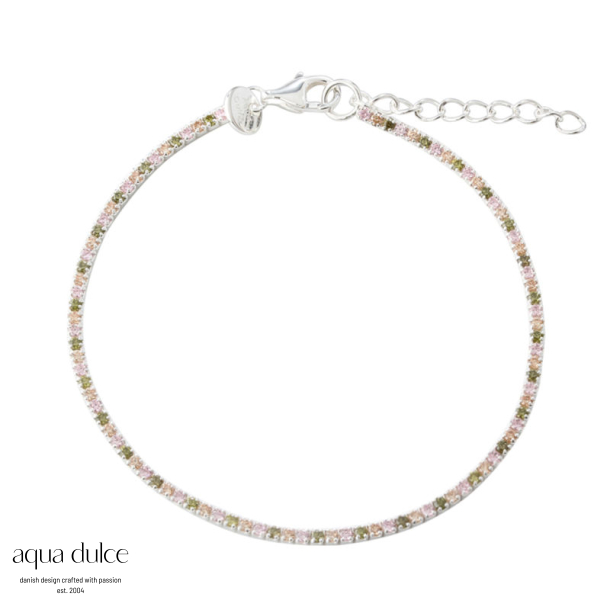 BLUSH TENNIS BRACELET | SILVER