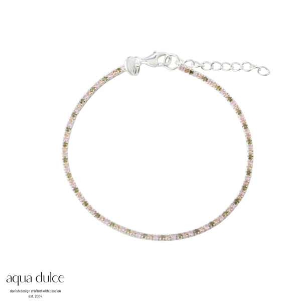 BLUSH TENNIS BRACELET | SILVER