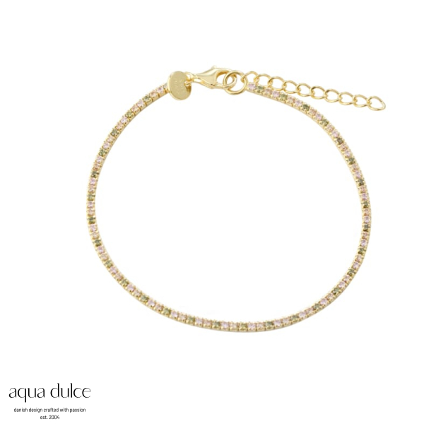BLUSH TENNIS BRACELET | GOLDEN